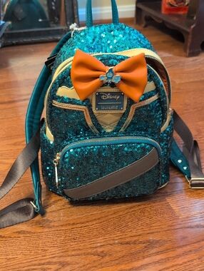 Loungefly Teal Sequin Merida Backpack